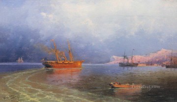イワン・コンスタンティノヴィチ・アイヴァゾフスキー Painting - ヤルタの海岸近く 1894 ロマンチックなイワン・アイヴァゾフスキー ロシア